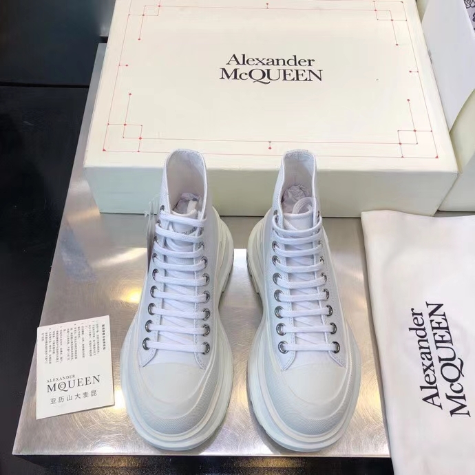 Giày Sneakers Alexander Mc Queen Cổ Cao 2021ss